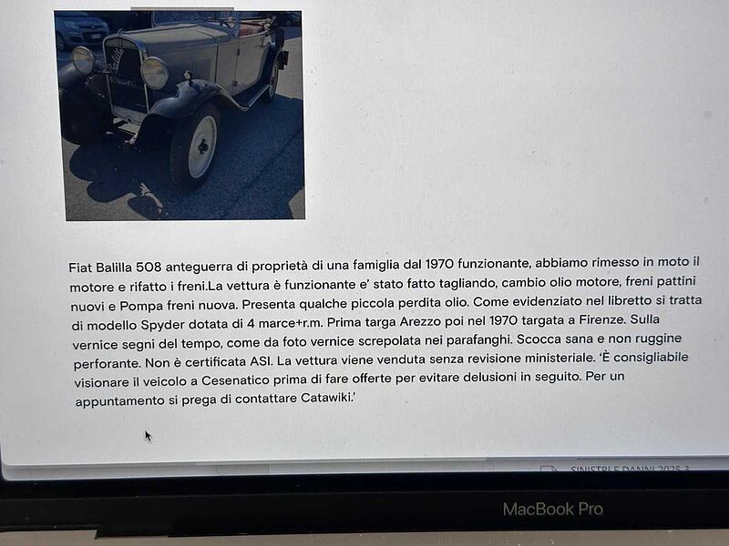 Fiat 508 BALILLA 1932